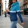 Fashionable Casual Loose Fit Pullover Hoodie with Color Block Design for Everyday Wear