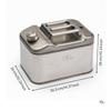 Oil Canister with Handle Stainless Steel Backup Petrol Tank Leakproof Can Drivers, Camping,
