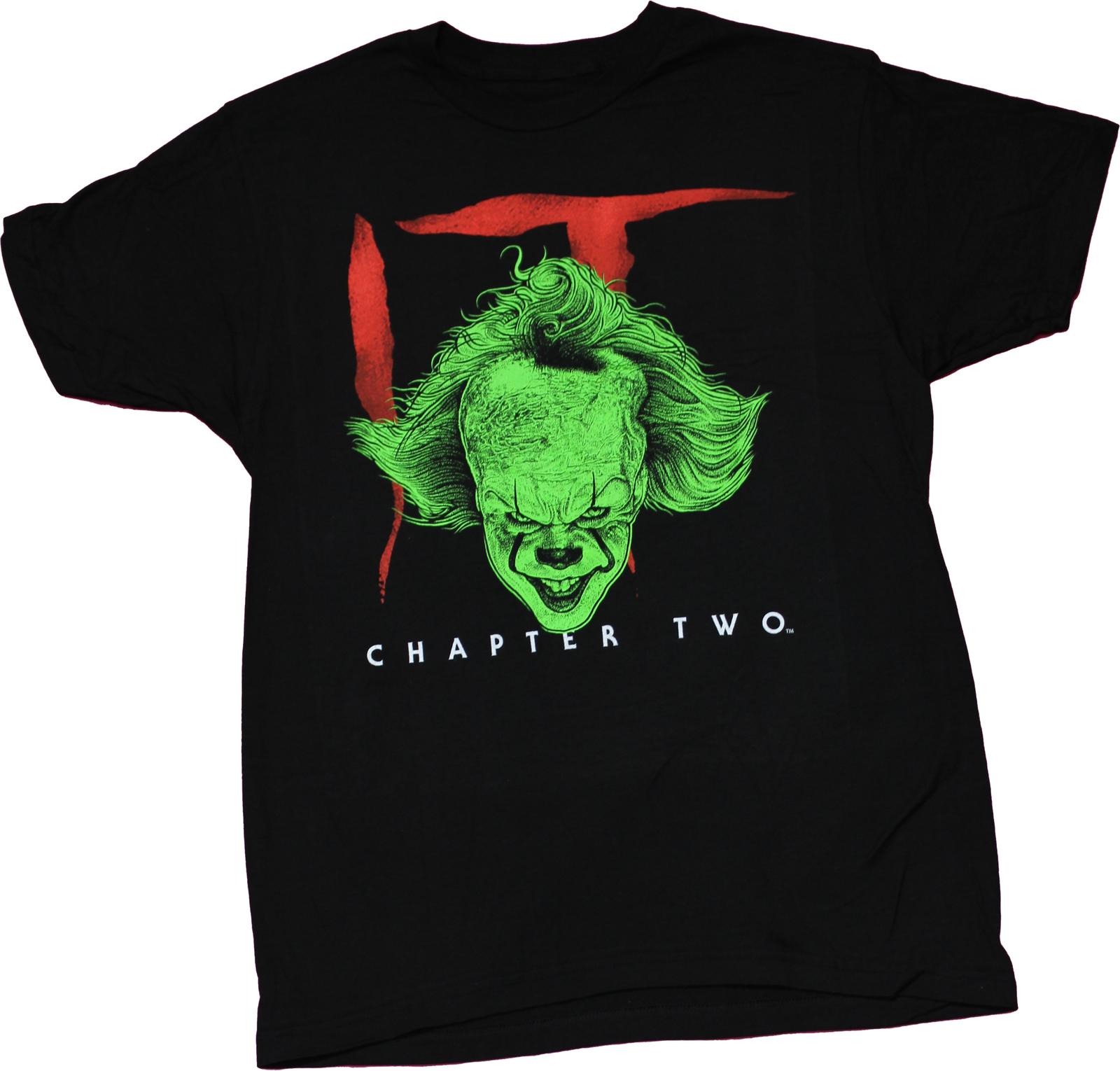 It! Stephen King s New Adult T-Shirt - Pennywise Face Chapter Two L