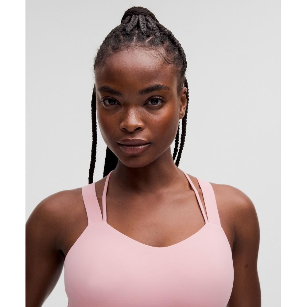 Lululemon Like A ClouD Longline brA  Light Support  D DD Cup Pink tiDe