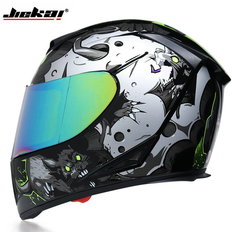 Handsome Four Seasons Universal Full Face Helmet Built-in Small Lens Motorcycle Personality Helmet