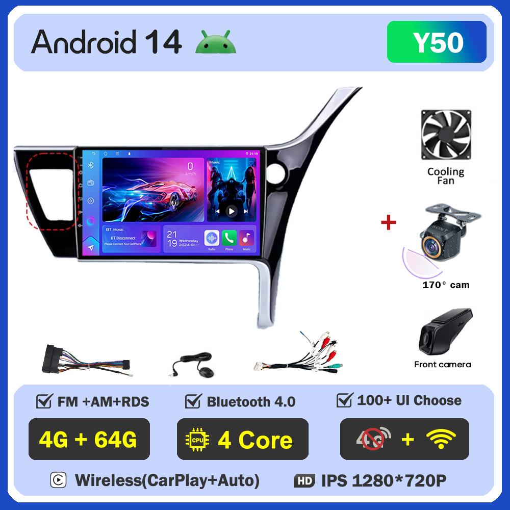 Pentru Toyota Corolla 11 Auris RHD 2017 - 2018 Player Radio Auto Ecran Carplay Auto Autoradio Mirror Link Sisteme Auto Inteligente