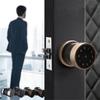 2.44""x7.01"" Smart Digital Door Lock Battery Powered Fingerprint Touch Password Keyless Latch