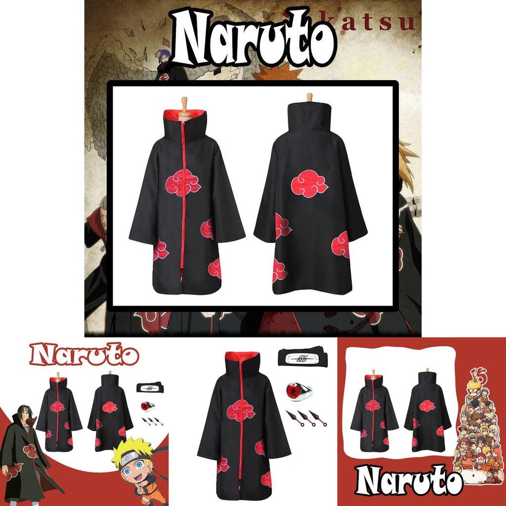 Intricate Akatsuki Cloak Kimono Uchiha Tobi Obito Cosplay Costume For Anime Enthusiasts
