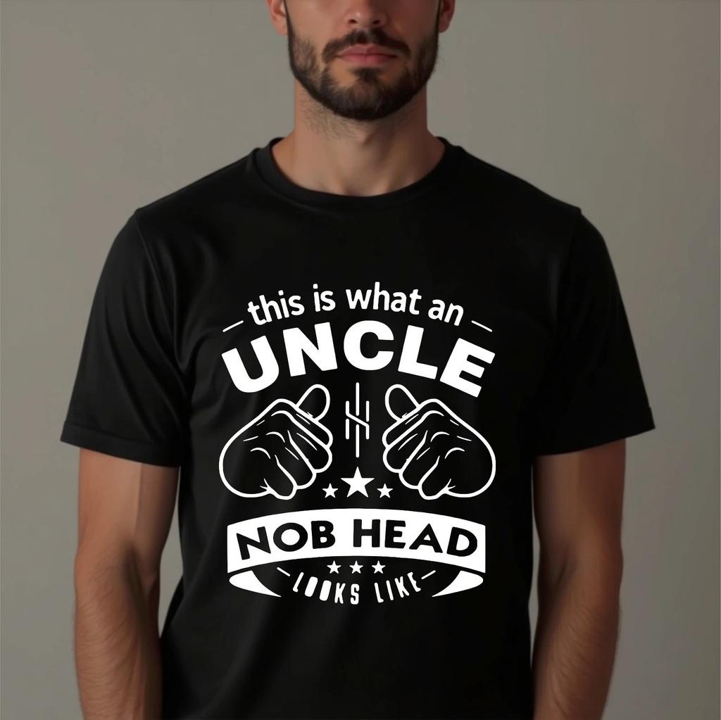This is What an Uncle Nob Head Looks Like Mens Funny Fathers Day Gift T-Shirt