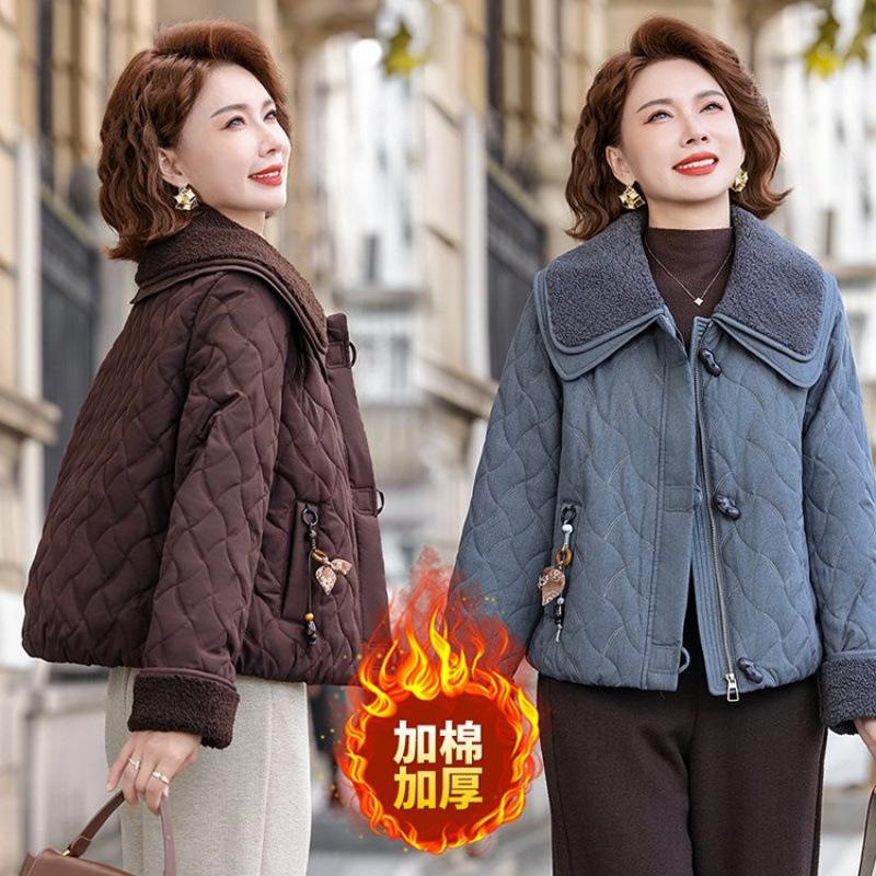 Winter clothing simple and versatile short cotton-padded clothes large-size women's clothing high-end casual loose warm cotton clothes