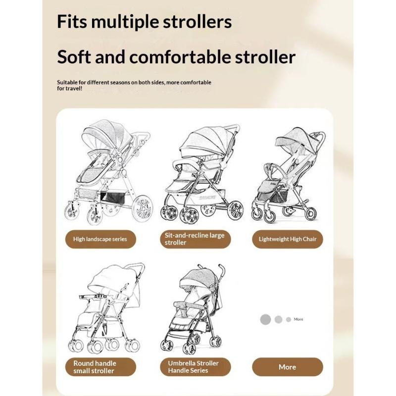 Machine Washable Strollers Seat Cushion Soft Comfortable Insert Pad for Infant Pushchairs Yearly Round Comfort