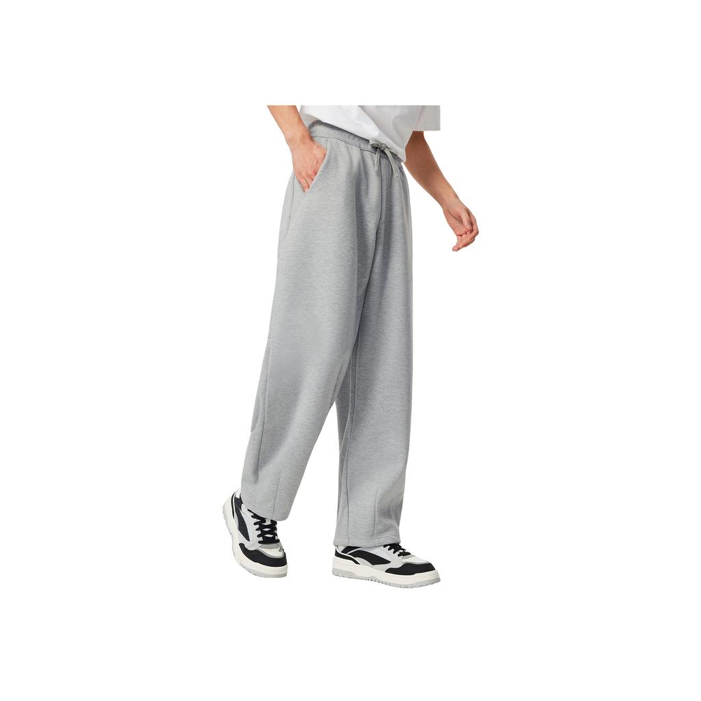 Li Ning Sports Lifestyle Series Losvallende Logo Mid-Rise Gebreide Joggingbroek Heren bottoms AKLV909-5