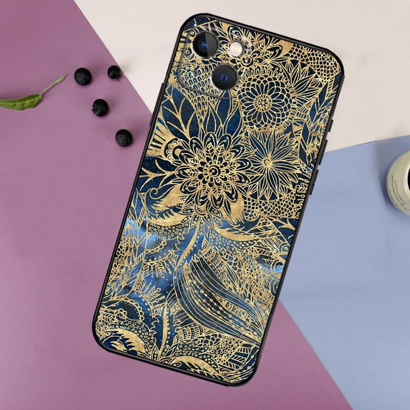 Indian Pattern Mandala Case For iPhone 16 15 14 13 12 11 Pro Max Plus X XS Max XR 7 8 Cover Accessories