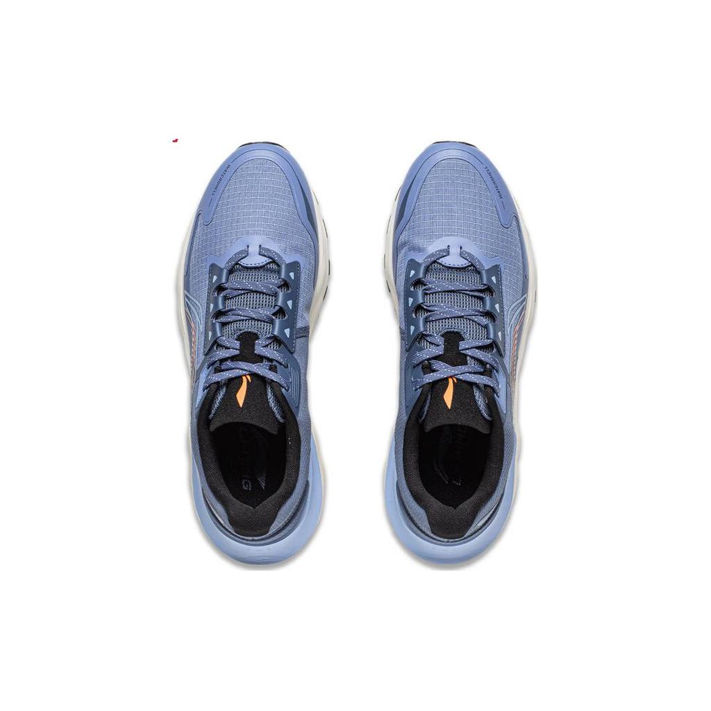 Li Ning Yufeng Comfortable Cushioning, Wear Resistant Low top Running Shoes Men's Gray Blue ARST055-4