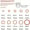 279pcs Circular Rubber Rubber O-Ring  Car Auto Seal Repair, Hydraulic Systems, Plumbing Repairs
