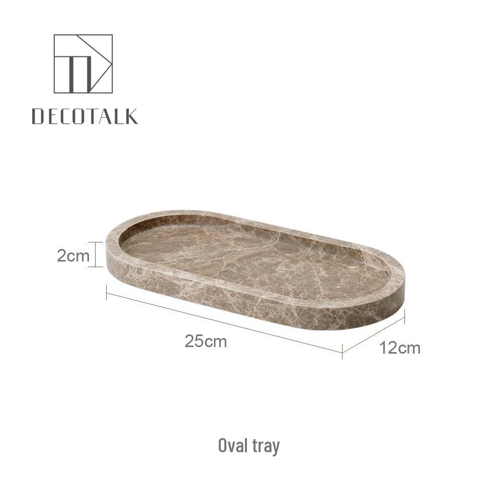 DecoTalk Wabi-Sabi Marble Bathroom Set: Matte Washbasin, Aroma Diffuser, Tissue Box