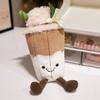 Fun Strawberry Milk Shake Chocolate Milk Shake Plush Doll Backpack Charm Bag Decoration Cute Cartoon Dessert Doll Birthday Gifts