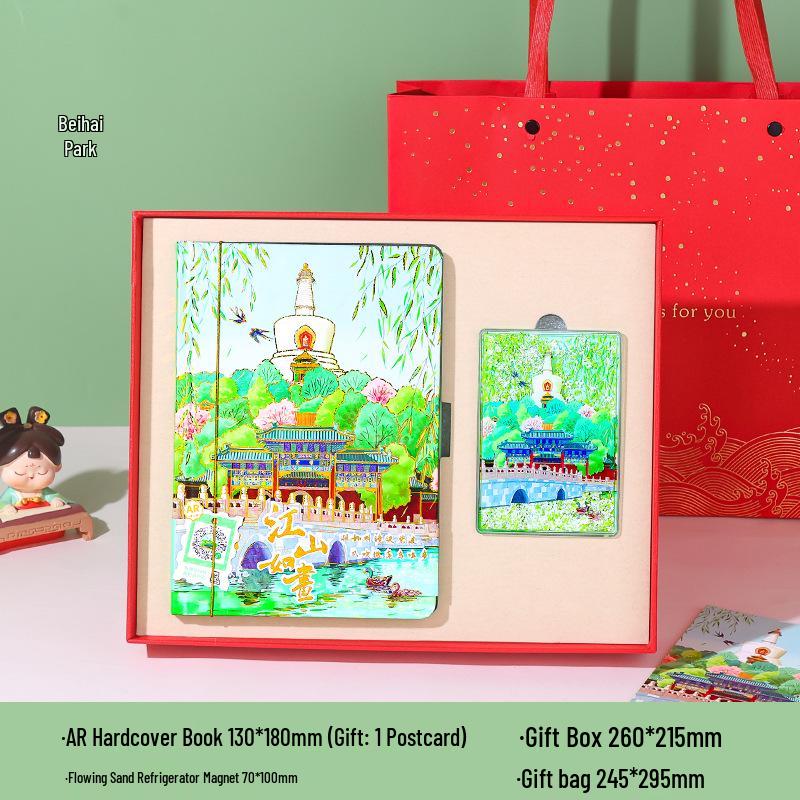 Forbidden City & Summer Palace Journal Set with Temple of Heaven Sand Magnets - Chinese Souvenir Gift