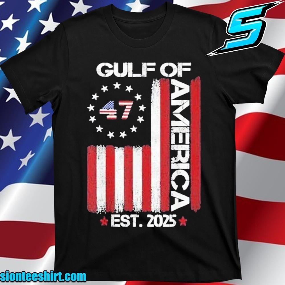Gulf Of Usa America Est 2025 T-Shirt Size S-5Xl