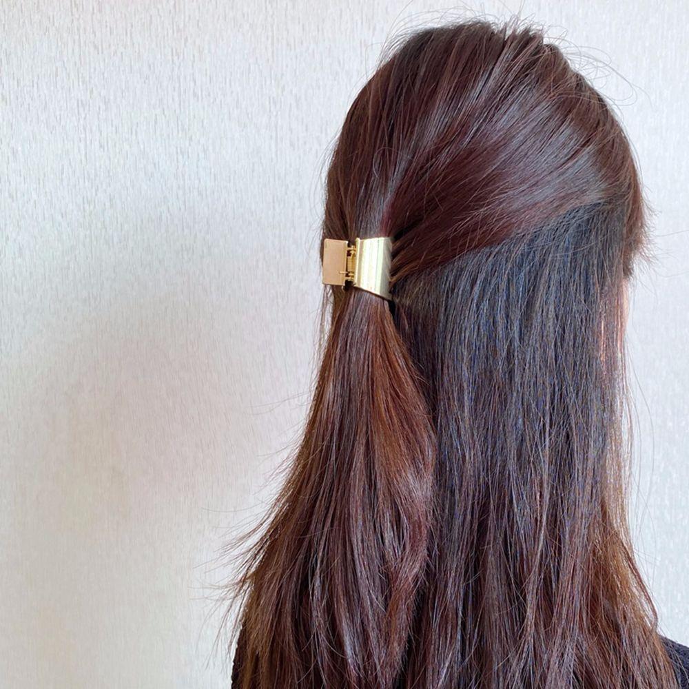 Square Resin Hair Clip Minimalist Hair Clip Basic Hair Clips. Baroque Hair Clip Korea Clip Geometric Grip Clip 2PCS Hollow Shark Clip
