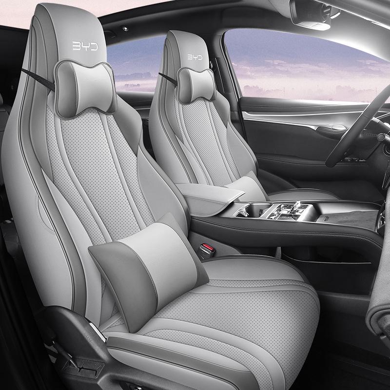 New BYD Sea Lion Car Seat Cushion - Full Leather, Fits Five-Seater, 4-Season Use