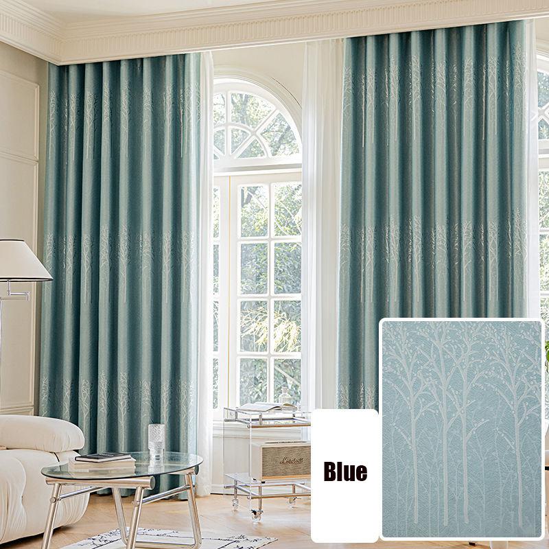 

Утолщенные жаккардовые плотные шторы для гостиной, спальни, домашний декор, оконная занавеска W150*H270cm синий