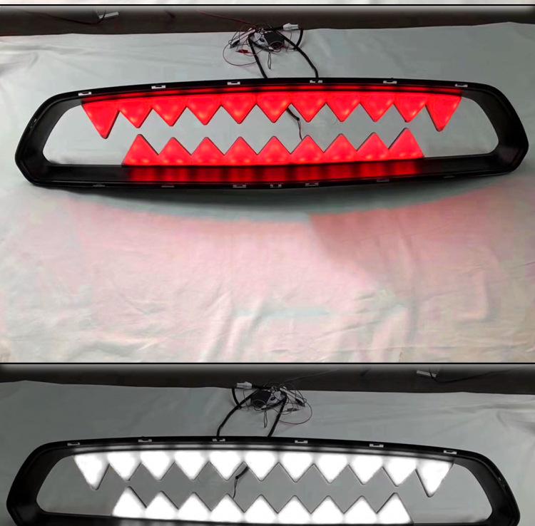 Compatible Center Grille with Light Teeth for 2015-2017 Ford Mustang - Shark Devil Remote Control