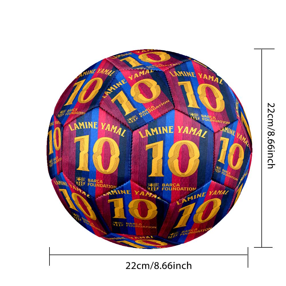 Lamine Yamal 19 Barcelona Player Celebration Soccer Ball Size 5 Football Machine Sewn Indoor/Outdoor Training and Matches Sports Enthusiast Gifts
