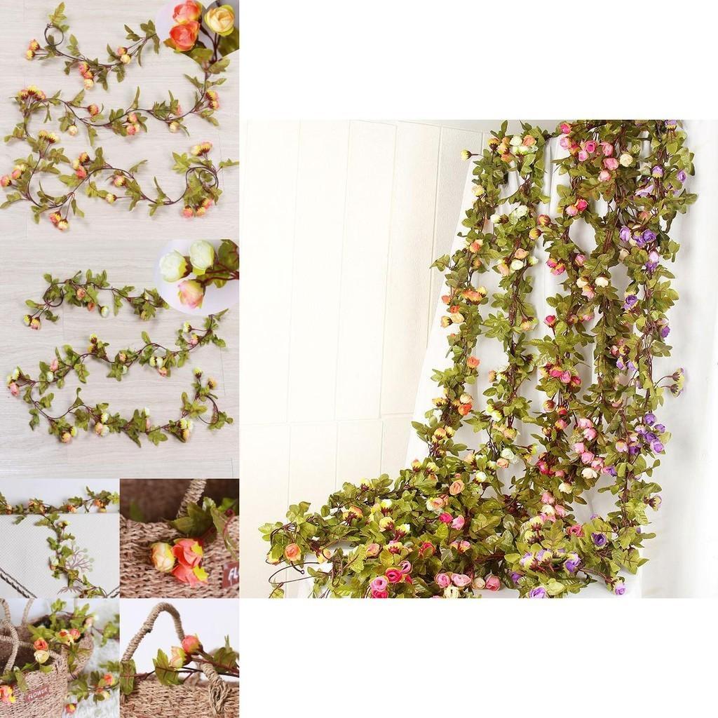 Beautiful 42 Flowers Artificial Silk Rose Fake Flower Garland For Diy Party Decoration