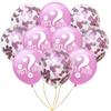 Gender Reveal He Or She Transparent Polka Dot Combination Balloon Gender Reveal Decoration 12 Inches 