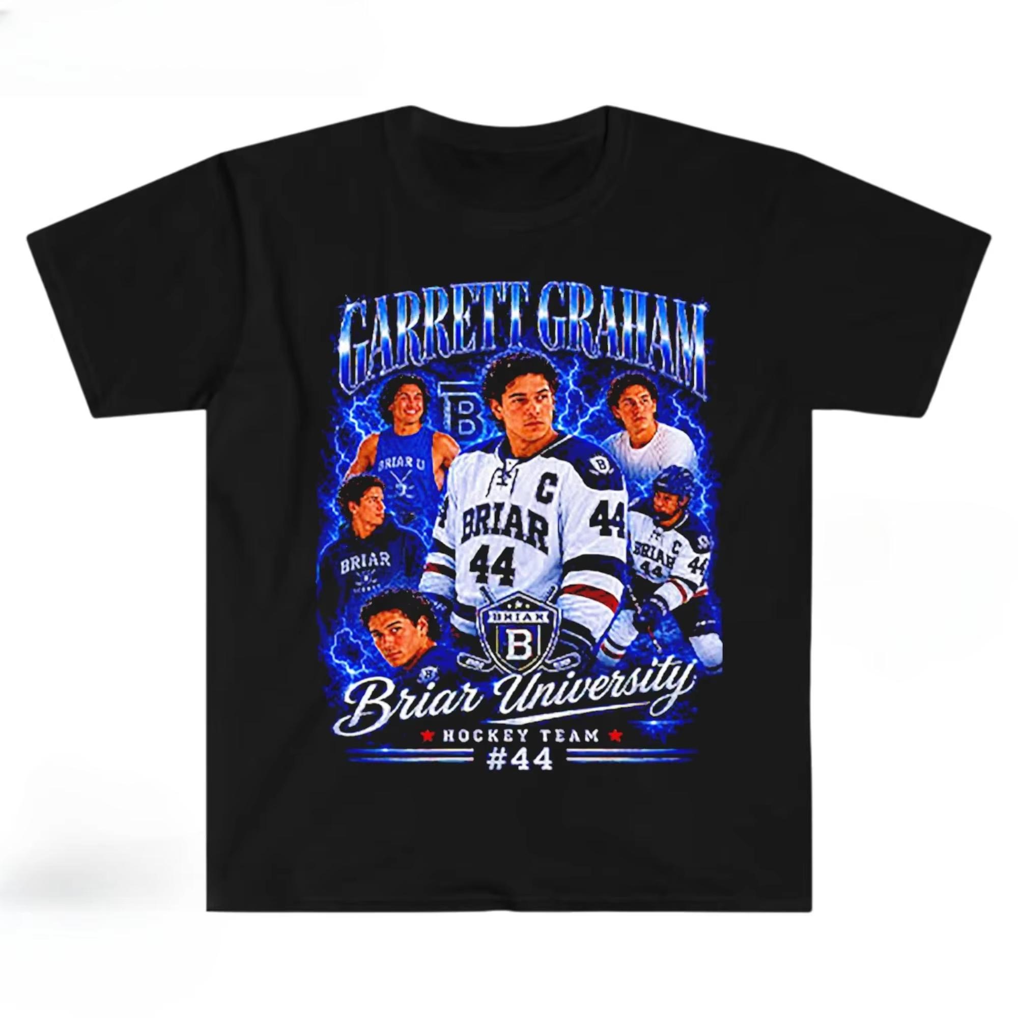 Garrett Graham Briar University Hockey Team 44 Graphic Tshirt Unisex Fans Tee 2XL