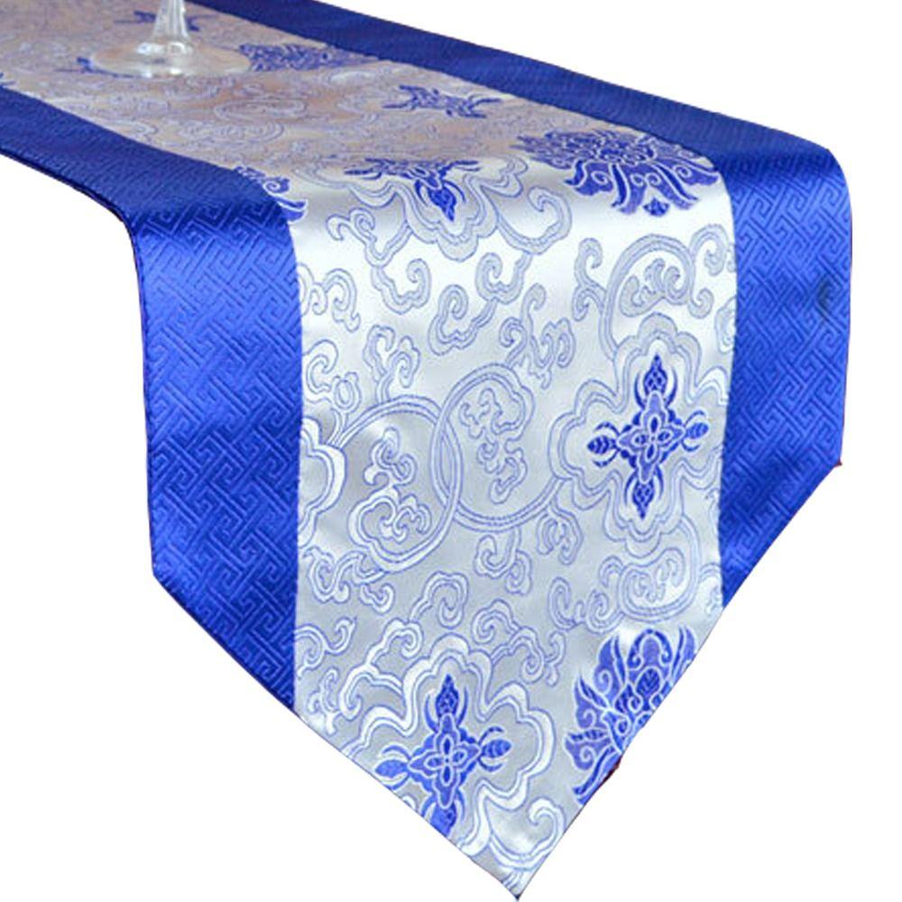 

Длинная атласная скатерть-дорожка в китайском стиле для свадебной чайной церемонии, скатерть, покрытие на стол, украшение стола S-6