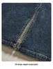 Women's Retro High-Waisted A-Line Denim Skirt - Mid-Length, Slit, Hip-Hugging for Petite Girls - Spring/Autumn Style