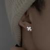 Men Cross Stud Earrings Hip Hop Punk Rock Crystal Geometric Ear Jewelry