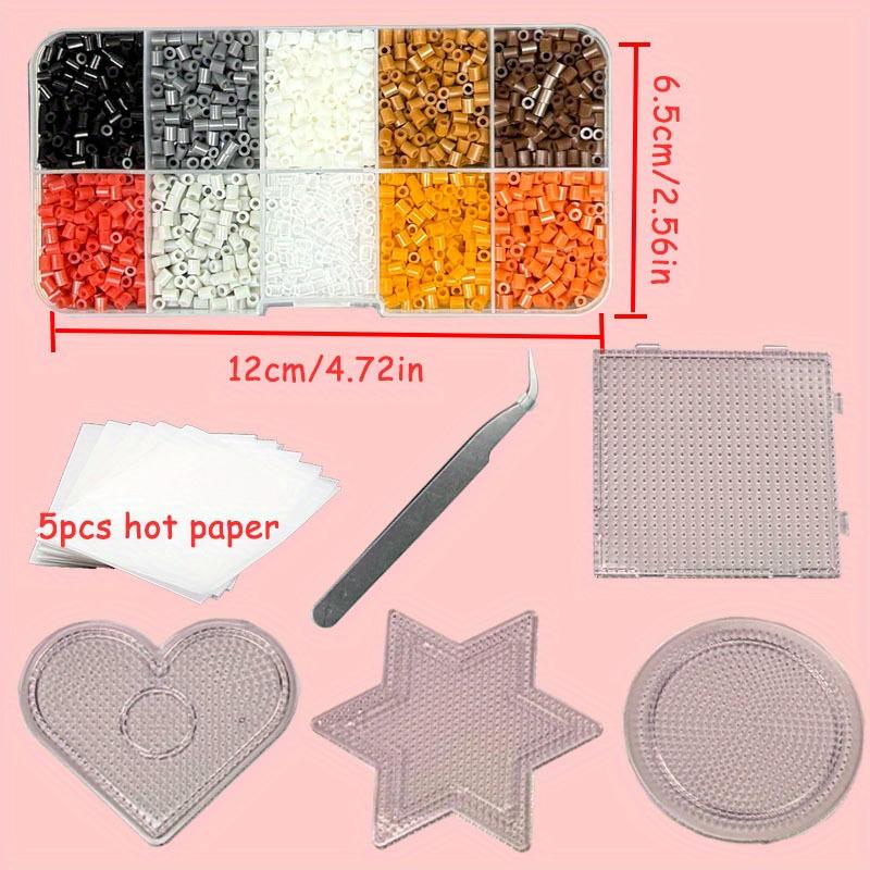 2.6MM Hama Bead Kit 10 Colors 3D Pixel Puzzle Iron Beads Handmade Crafts Decor DIY Melting Beads, Perler Beads Educational Toys