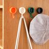 1/4 PCS Rotating Hooks Strong Adhesive Sticking Wall Kitchen Cute Hook Seamless No Punch Sticky Hook Key Holder Bathroom Organizer Rack