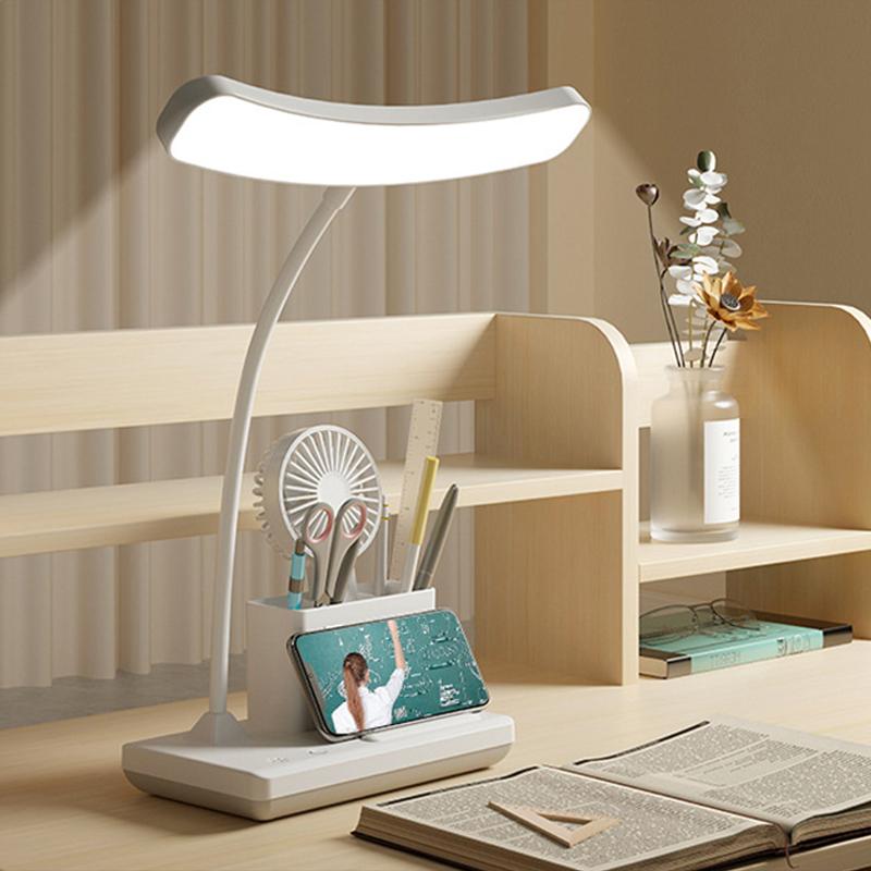 Lamps Desk Eye Protection USB Rechargeable Lighting Reading Bedroom Bedside Lamp 360 Fold Flexible Hose Dimming Led Table Lights