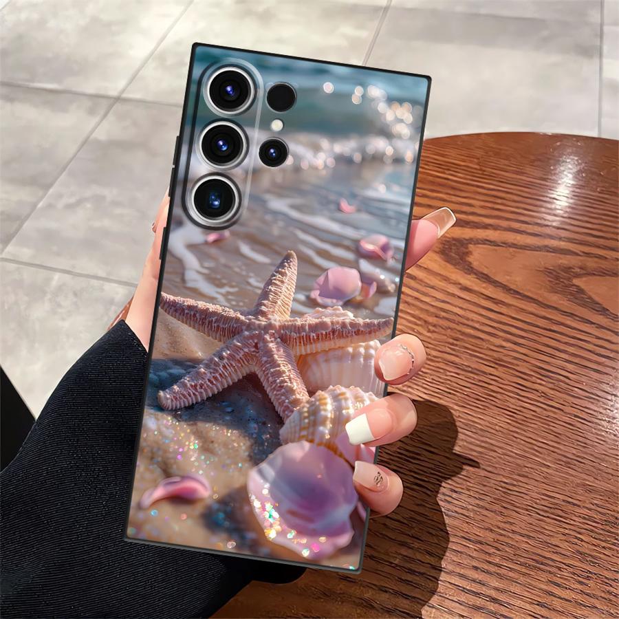 Funda Phone Cover Case for Samsung Galaxy S23 S24 Plus S10 S9 S20 S21 FE Note 20 Ultra 8 9 10 S25 Ultra Ocean Scenery Pattern