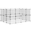 28 Piece Pet Cage with Door Black 35 X 35 Cm Steel