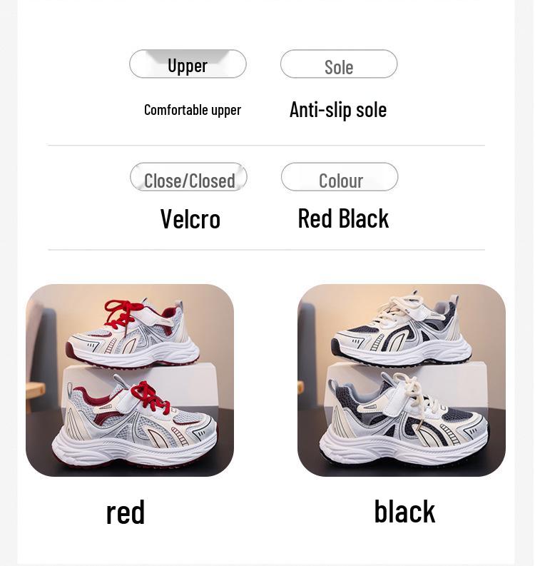 2026 Spring New Children's Mesh Running Shoes - Casual Sports Shoes for Girls