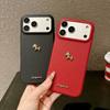 Apple iPhone 17 Promax Gold Little Horse Case, 16 Pro Leather Texture, 14 Soft Case, iPhone 15 Large Hole Cover