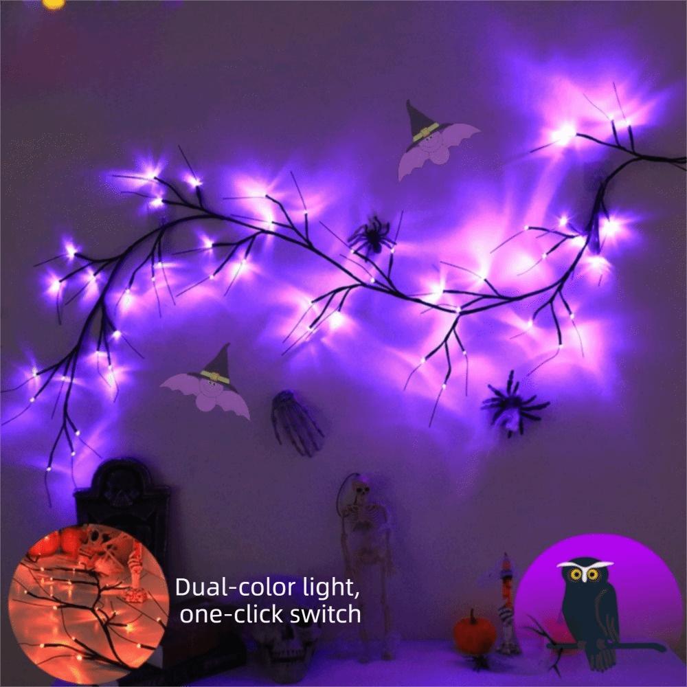 Scary Atmosphere Halloween Ghost Festival Lighting Bat Twig Lights  Spooky Decorations