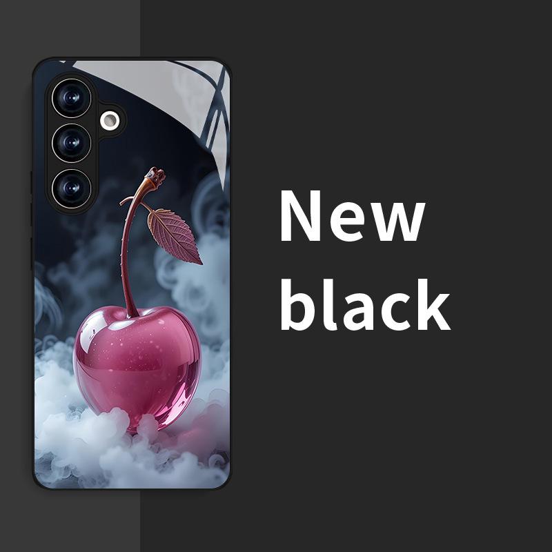 Premium Liquid Glass Cherry Case for Samsung S21/24FE/S25+/S23 Ultra/S8 Plus