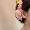 Sakura Hair Accessories Pink Hair Grasp New Flower Hairpin  for Bun Side Updo