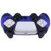 PlayVital PS5 Controller Protective Case Rubber Protective Case for PS5 Wireless Soft Silicone Skin with Thumb Grip Caps Warrior Blue Black Cover,