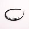 Simple and stylish black toothed non-slip headband for washing face, bangs pressing headband, women's adult hair clip, plastic hairpin, set of 12