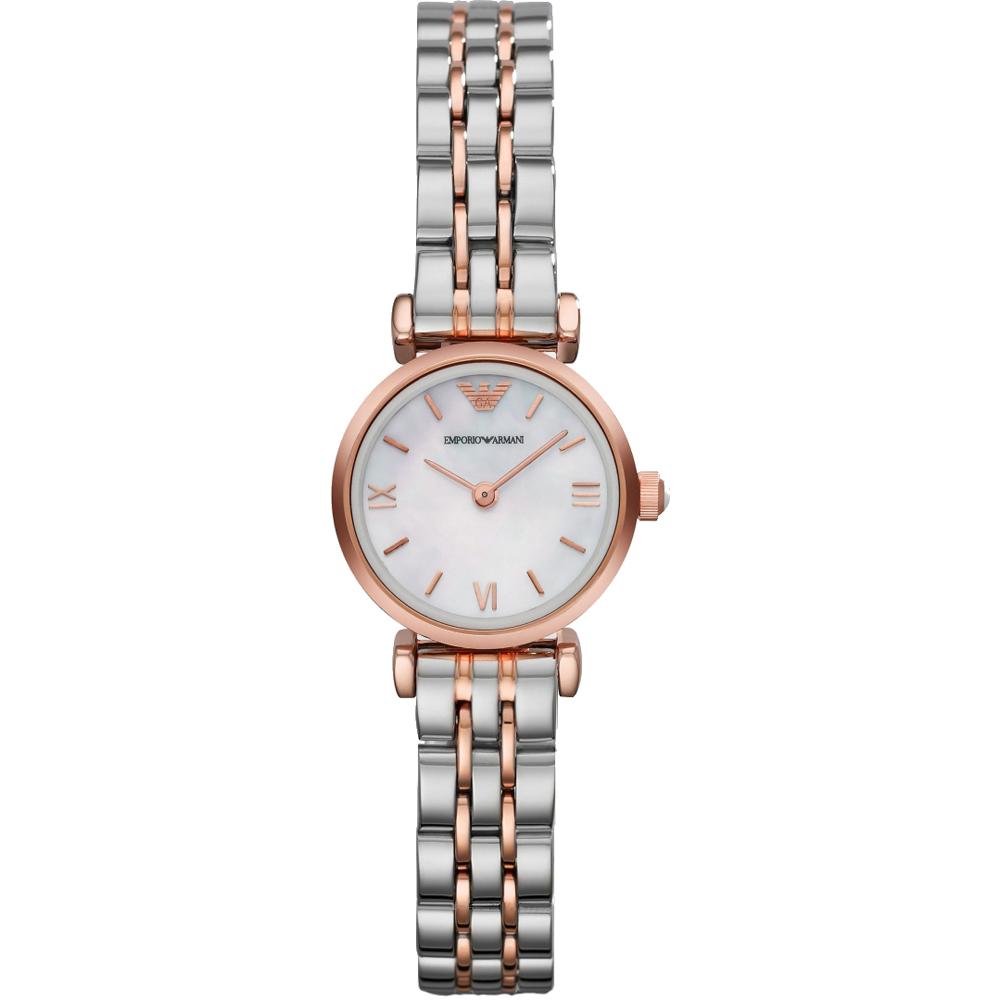 

Emporio Armani Gianni T-Bar Mini Mother of pearl Bicolor rose Ladies Quartz Watch AR1689 мать жемчужного
