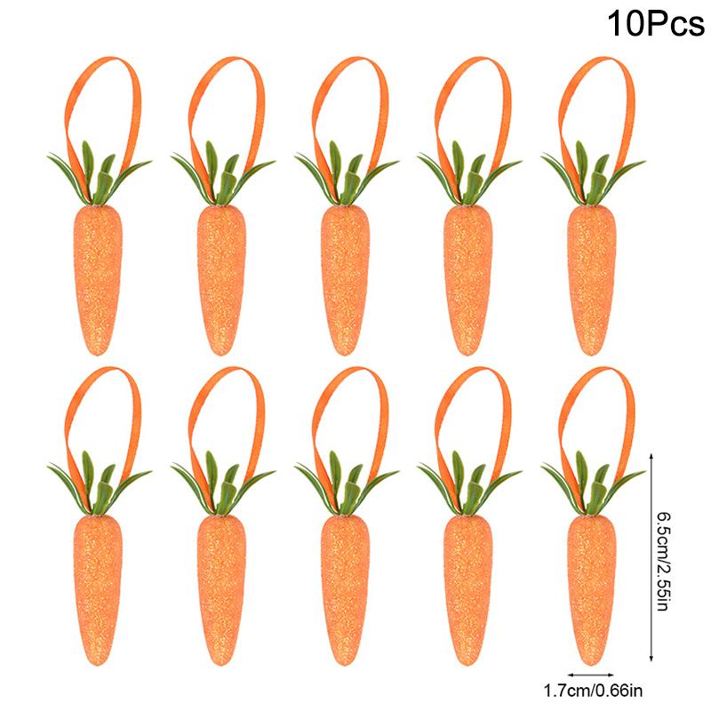 24/6pcs Painted Foam Easter Eggs Rabbit Hanging Ornaments Decoration for Home Easter Tree Pendants Basket Decor Kids Gift 2025