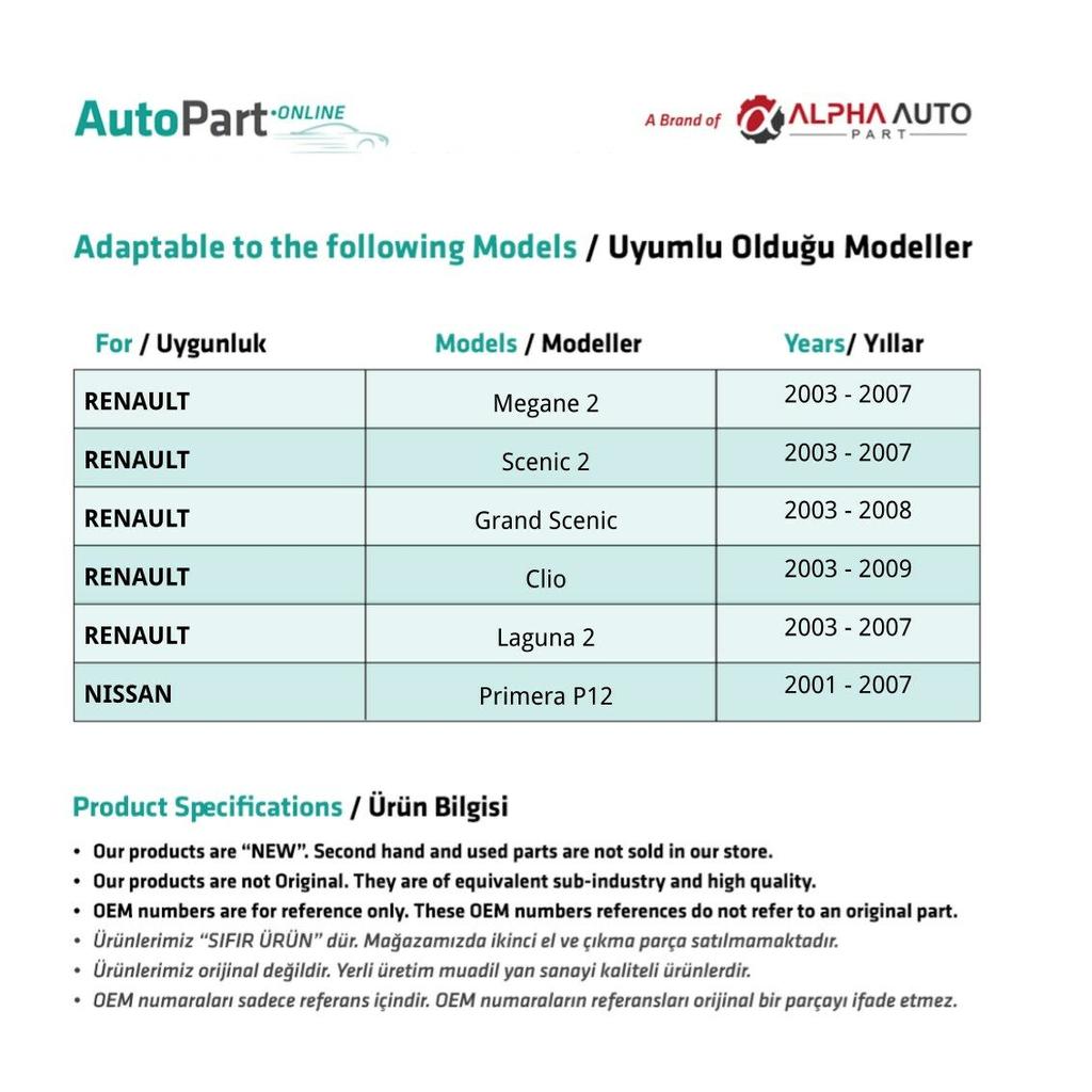 Außentürgriff-Schlüsselloch-Abdeckungssatz für Renault Megan 2, Grau