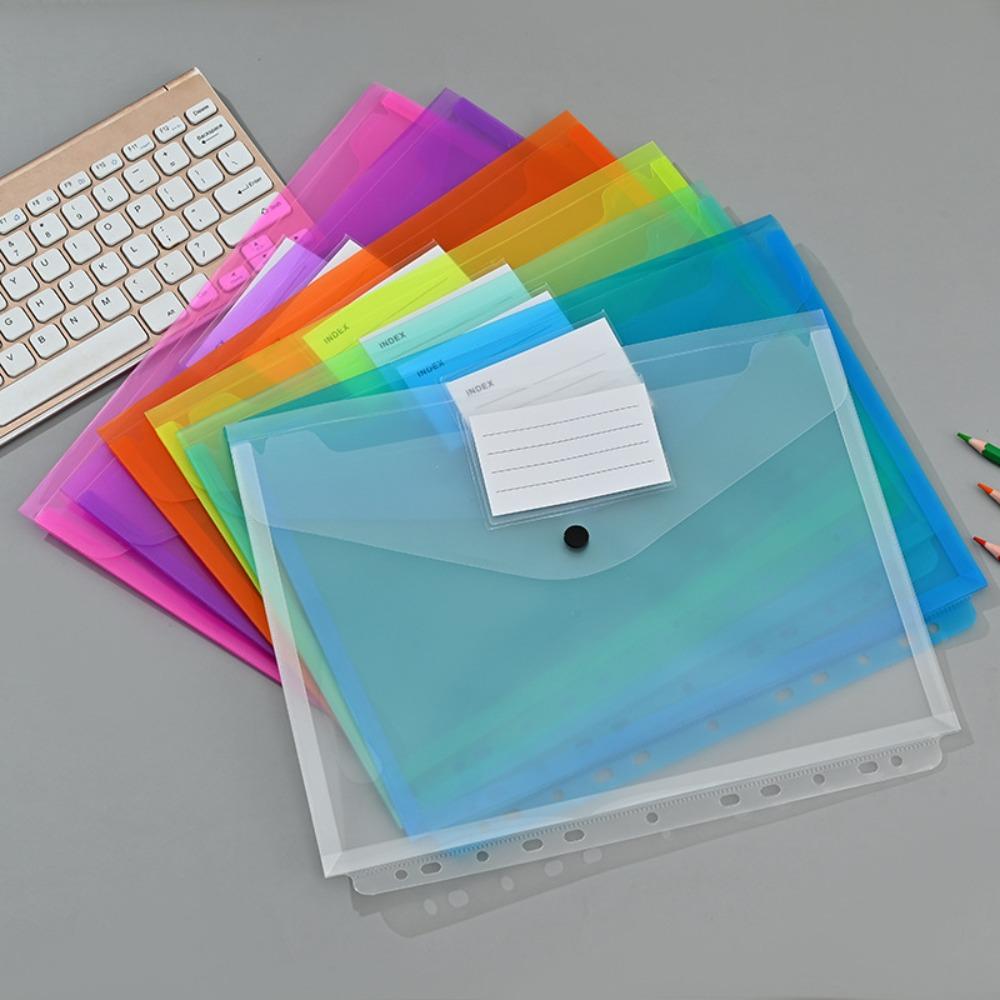 

6 pcs PP Binder Folders A4 Punched Pockets Perfect Label Loose-Leaf School Set 5