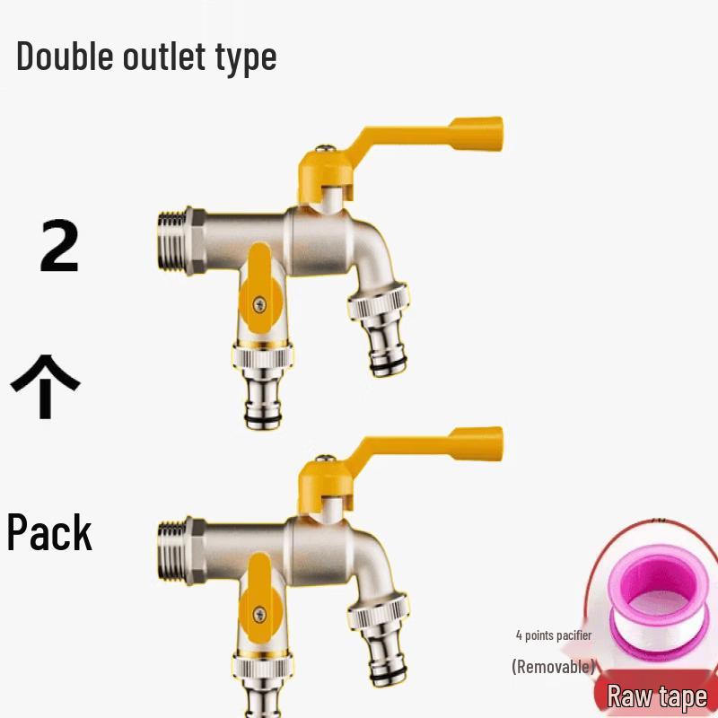TLXT Dual-Outlet Wall-Mounted Outdoor Garden Faucet