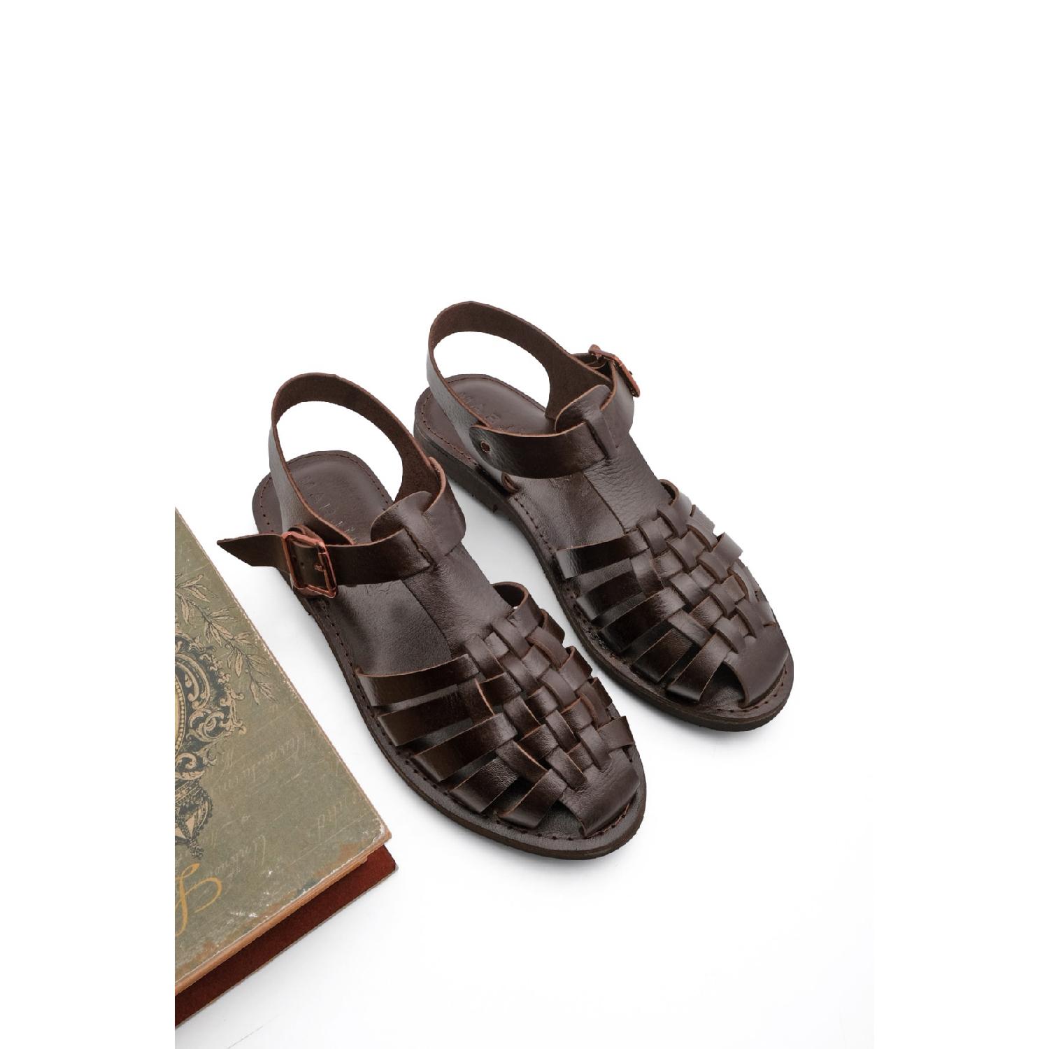 

Женские сандалии из натуральной кожи Light Eva Base Daily Sandals Kesva Coffee 39