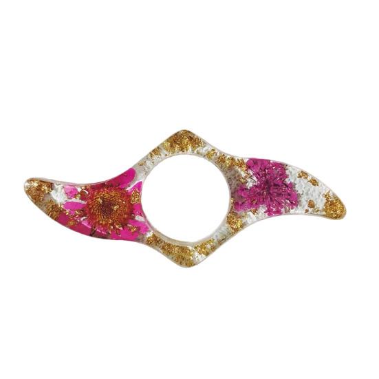 

Dried Flower Resin Book Page Holder Thumb Ring Page Holder Handmade Clear Flower Bookmark Reading Accessories for Readers Book Lovers