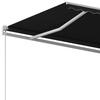 Auvent rétractable - MAISON EXCLUSIVE - Auvent manuel rétractable - 400x350 cm - Cadre aluminium - Tissu polyester PU